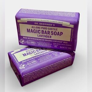 Dr. Bronner's Pure Castile Bar Soap
Lavender 5 oz. - Set of 2